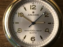 SS-3177■送料込■JUNGHANS ユンハンス WATER 100m RESIST quartz メンズ 防水 腕時計 時計 アンティーク レトロ 60g●ジャンク扱い/くATら_画像2