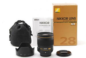 [ beautiful goods ] Nikon AF-S 28mm f/1.8 G Prime Lens in Box F mount DSLR Nikon single‐lens reflex camera single burnt point lens NL-00457