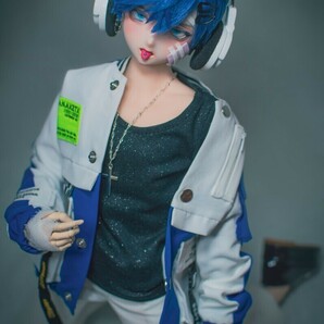 ◇pAth:)◇ DDH-09 カスタムヘッド sw肌+ウィッグ+手描きアイ+ディーラー様製を含むヘアピン等の付属パーツ の画像4