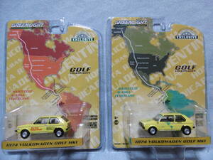 未開封未使用品 1/64 GREENLiGHT VOLKSWAGEN GOLF MK1 2台組 