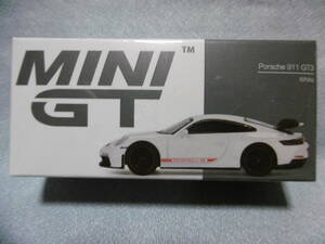 未開封新品 MINI GT 478 Porsche 911 GT3 White 左ハンドル 