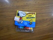 スヌーピー　ウッドストック　ミニ　色鉛筆012002 6X6CM SNOOPY WOODSTOCK MINI COLOUR PENCIL TOMBOW SUGAR トンボ鉛筆　未使用_画像1