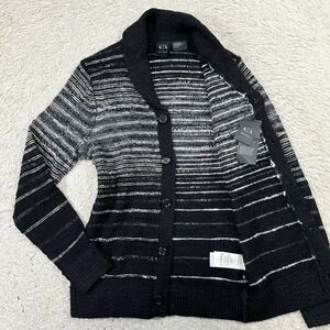 【新品】アルマーニエクスチェンジ　ARMANI EXCHANGE カーディガン　ジャケット　ニット　グラデーション　グレー　ブラック　