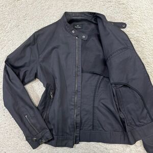 ピーエスポールスミス【至高の逸品】PS Paul Smith ライダース　ジャケット　グレー　M