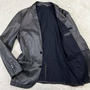 jozef Homme [ finest quality. ram leather ]JOSEPH HOMME leather jacket tailored jacket sheep leather original leather black black M rank 