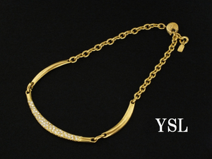 YSL Saint Laurent イヴ・サンローラン ネックレス 43㎝ チョーカー ヴィンテージ アクセサリー