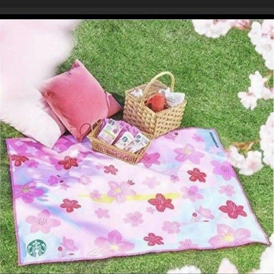 スターバックス　さくらクロス　スタバ　春　桜　限定　敷物