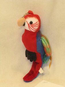 シュタイフ/Steiff★「ナショナルジオグラフィック　Macaw Parrot オウムのキーチェーン」★