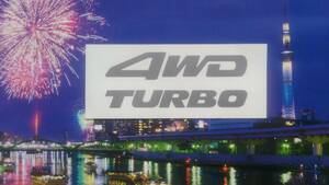 ４WD　TURBO　カッティング ステッカー