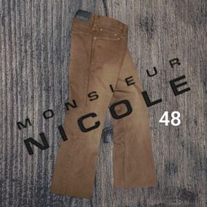 monsieur　NICOLE　ムッシュニコル　ブラウン　デニムパンツ　ジーンズ