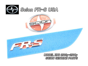 トヨタ86前期/SCION/ZN6サイオンFR-S純正USエンブレム-リア2点セット/USDM北米仕様USAハチロクGT86FT86(楕円シンボルマーク＆FRS文字)