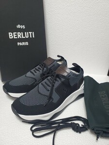 【新品未使用】ベルルッティ　BERLUTI　ニットスニーカー　シャドウニット&レザー