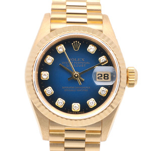 ロレックス デイトジャスト オイスターパーペチュアル 腕時計 時計 18金 K18イエローゴールド 69178 自動巻き レディース 1年保証 中古美品