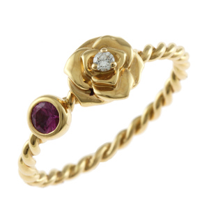 Пиагеронг кольцо 10,5 18 Золото K18 Желто -золотой розовый сапфир.