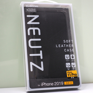 Apple iPhone 11 Pro (5.8インチ)用 NEUTZ 手帳型ケース ソフトレザーケース 磁石付 ブラック 黒 未開封品 iPhone11Proケース