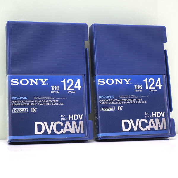 2本 SONY PDV-124N スタンダード DVCAM テープ 124分 業務用テープ 未使用 2本まとめてセット ソニー HDV DV DVCAM