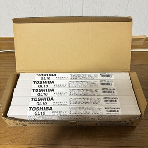 TOSHIBA　東芝　殺菌ランプ　GL10　1箱　10本セット　未使用、保管品　ランプ寸法（管長）330mm　10W　スタータ形　殺菌　蛍光管