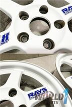 ★希少★ RAYS VOLK Racing TE37 15インチ アルミホイール 2本セット 7J 114.3 5H +35 ハブ径72ｍｍ レイズ ボルクレーシング 旧車 当時物_画像3