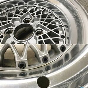 ★超〜深リム★ SSR メッシュ タイプB 14インチ 8.5J 114.3 +10 4H ホイール2本セット スピードスター 旧車 ハコスカ S30Z 130Z 当時物の画像5