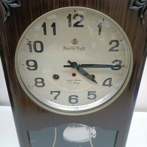 現状品 AICHI TOKEI 愛知時計 振り子時計 柱時計 掛け時計 60日 昭和レトロの画像2