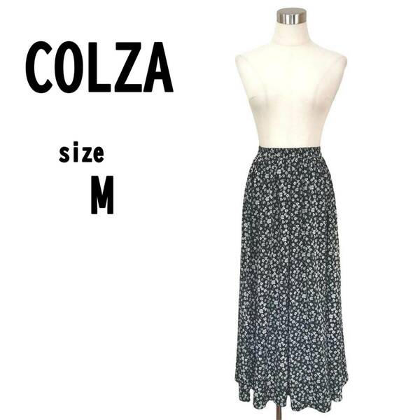 【M】COLZA コルザ レディース 花柄 スカート グリーン 状態良好