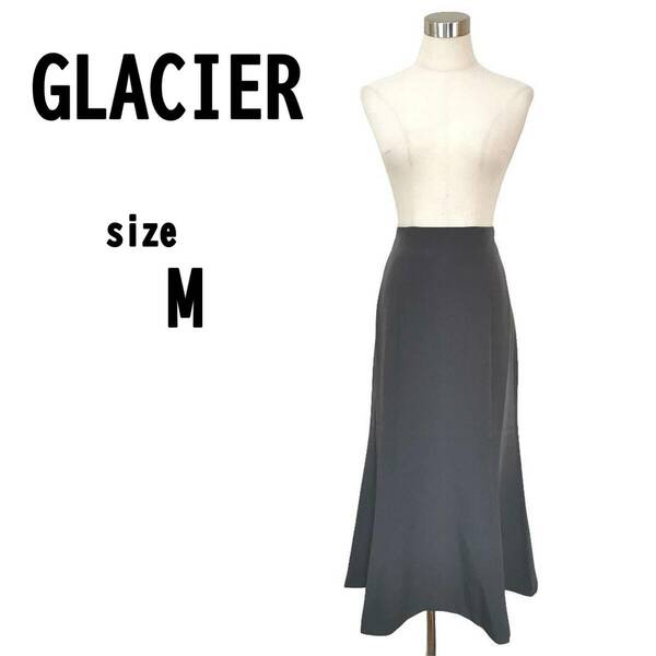 【M】GLACIER グラシア レディース ロングスカート グレー 比較的薄手