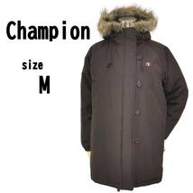 【M】Champion チャンピオン レディース 中綿 ファー付き コート_画像1