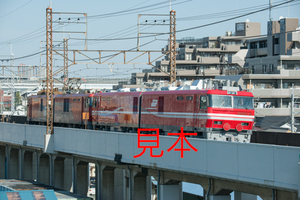鉄道写真データ（JPEG）、00739528、EH500-38＋EH800-18甲種輸送後追い、JR武蔵野線、北朝霞〜西浦和、2016.10.27、（7360×4912）