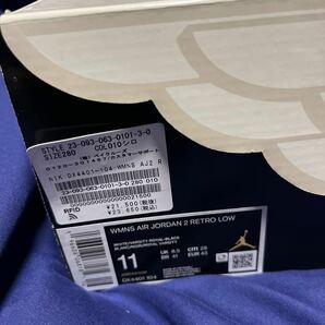 即決美品国内正規M27.5cm WMNS AIR JORDAN 2 RETRO LOW ナイキ ウィメンズ エア ジョーダン ロー バーシティロイヤル DX4401-104 1 3 4 5 6の画像5