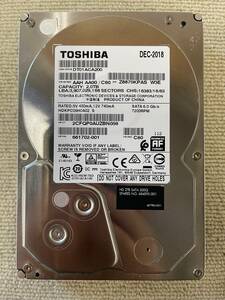 Toshiba HP 684595-001 2TB 7.2K SATA 6G 3.5 -inch HDD operation verification 