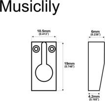 クローム Musiclily Ultra 10.5mm PRSスタイル トレモロブリッジサドル ストラトエレキギター用 、クローム_画像2