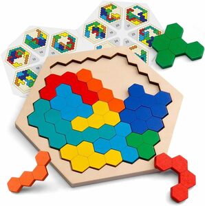 MEDUSHASHA wooden Tetris puzzle jigsaw puzzle wooden puzzle 6 -years old 7 -years old elementary school student girl man child puzzle birthday p