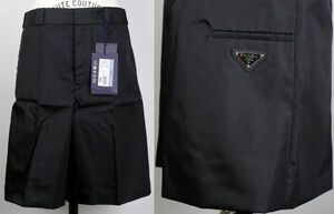 23SS PRADA プラダ RE-NYLON ナイロン トライアングル 三角プレート バミューダ パンツ 40 BERMUDA ショートパンツ b6939