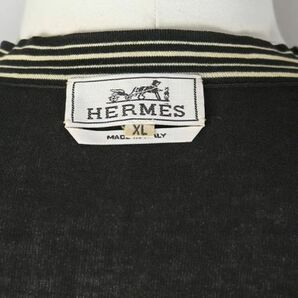 HERMES エルメス コットン 半袖 ニット Tシャツ XL イタリア製 b7461の画像9