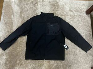 1円〜アンダーアーマー UA STRM CGI SHIELD 2.0 JKT XL COLD GEAR ソフトシェルジャケット US企画　UNDER ARMOUR XL ブラック 