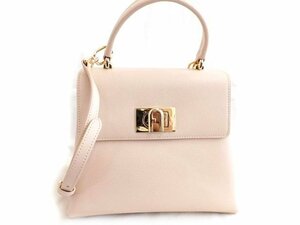 フルラ FURLA■ 1927 2WAY バッグ レザー ライトピンク系 レディース ショルダーストラップ □ 6C ニ100