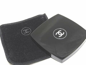 1/ 送料無料 美品 CHANEL シャネル コンパクトミラー ダブル 鏡 ブラック ◇ レディース コスメ 黒 ミニ ▼ フト0/6C