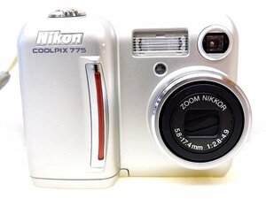 ※動作品 Nikon ニコン COOLPIX E775 コンパクト デジタルカメラ ■ シルバー系 □ デジカメ 6C