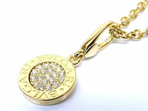  как новый товар BVLGARY *pave diamond K18 YG желтое золото подвеска колье BVLGARI *6Croroto000