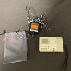 SONY ポータブルMDレコーダー MDプレーヤー MZ-B10 ソニー 再生確認済み ACアダプタ 収納袋 付き PORTABLE MD RECORDER 
