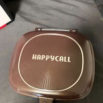 HAPPYCALL ハッピーコール ホットクッカーグルメパン ブラウン 3002-0070 元箱 説明書 レシピ パッキン 付き 両面フライパン 調理器具 _画像3