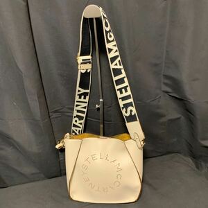 STELLA McCARTNEY ARTNEY ステラ マッカートニー レザー ショルダーバッグ ホワイト系 レディース バッグ パンチング ステラロゴ 鞄 