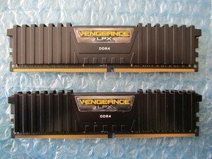 CORSAIR VENGEANCE LPX 16GB×2枚 計32GB DDR4 2666MHz 1.20V 中古動作品 デスクトップ メモリ 【DM-745】