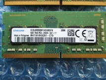 SAMSUNG 8GB×2枚 計16GB DDR4 PC4-2666V-SA1-11 中古動作品 ノートPC用 メモリ【NM-380】_画像2