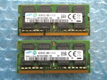 SAMSUNG 8GB×2枚 計16GB DDR3L PC3L-12800S-11-13-F3 中古動作品 ノートPC用 メモリ【NM-226】_画像1