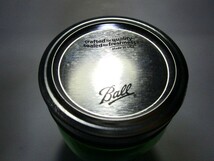 レア 未使用★USA Ball Mason jar メイソン ジャー グリーン ダブルキャップ 目盛付 ボール ジャー 保存ビン 密閉 キャニスター ガラス瓶★_画像7