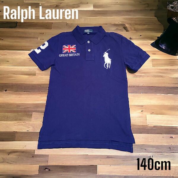 RALPH LAUREN ラルフローレン ビッグポニー キッズ ポロシャツ ネイビー系