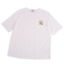 極美品 エルメス HERMES Tシャツ カットソー 23SS 半袖 ショートスリーブ レザーパッチ トップス メンズ XXL ホワイト cf02dn-rm08f09064_画像1