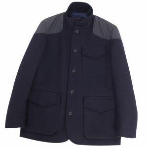 美品 バブアー Barbour ジャケット Hayling オイルドコットン ウール アウター メンズ M ネイビー cf03os-rm04e27000