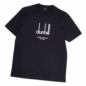 美品 ダンヒル Dunhill Ｔシャツ カットソー 半袖 ショートスリーブ ロゴ トップス メンズ M ブラック cf03ms-rm04r06583